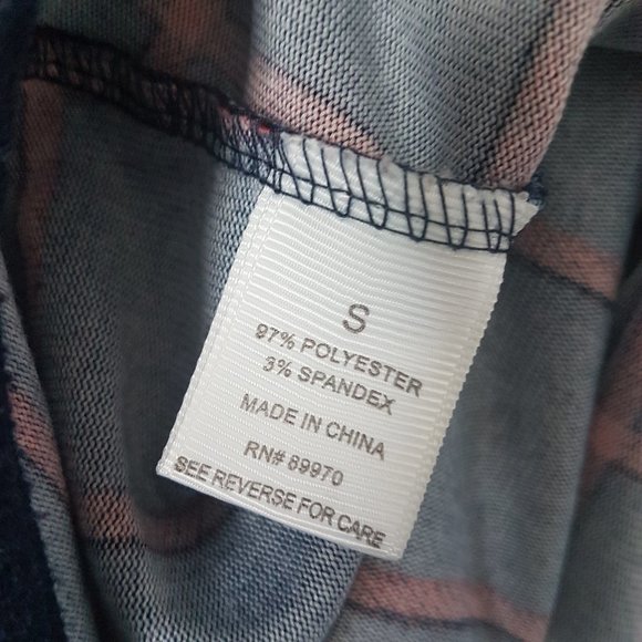 Eden & Olivia Dark Blue/Red Button Down Shirt, S - Picture 5 of 8